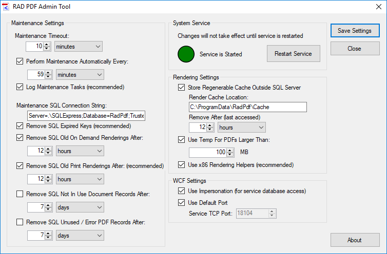 RAD PDF Admin Tool